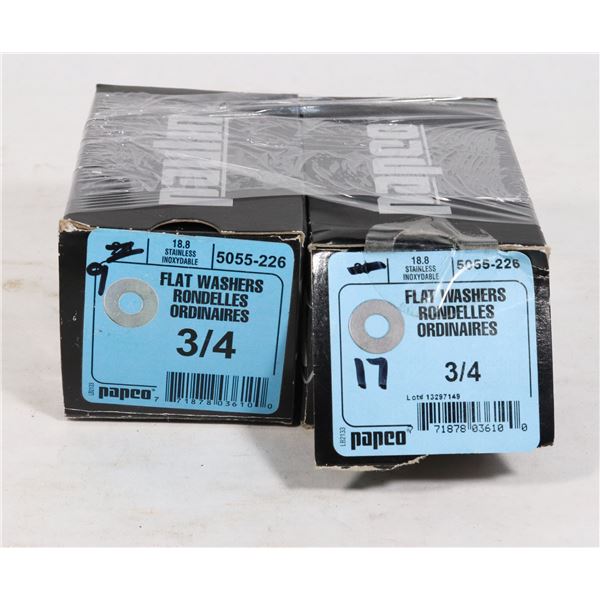 26 STAINLESS STEEL 3/4 FLAT WASHERS