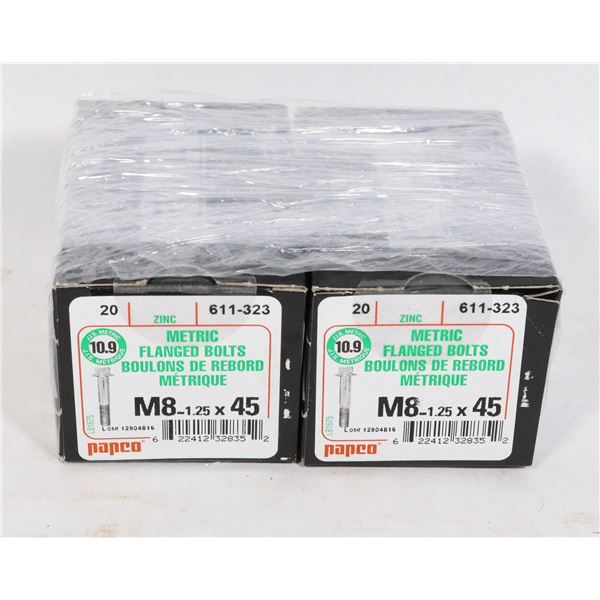 TWO BOXES OF 20 METRIC FLANGED BOLTS