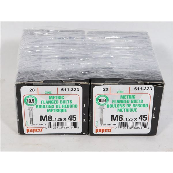 TWO BOXES OF 20 METRIC FLANGED BOLTS