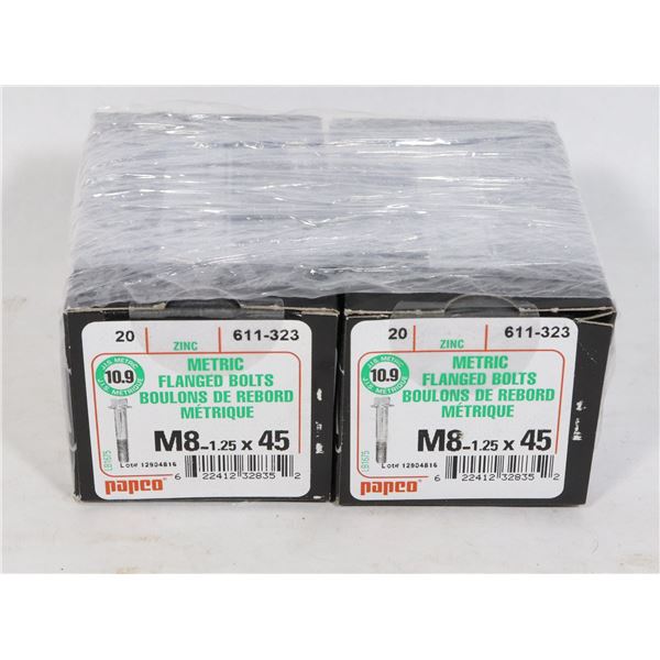TWO BOXES OF 20 METRIC FLANGED BOLTS