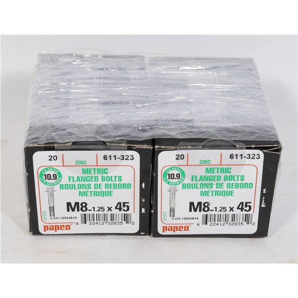 TWO BOXES OF 20 METRIC FLANGED BOLTS