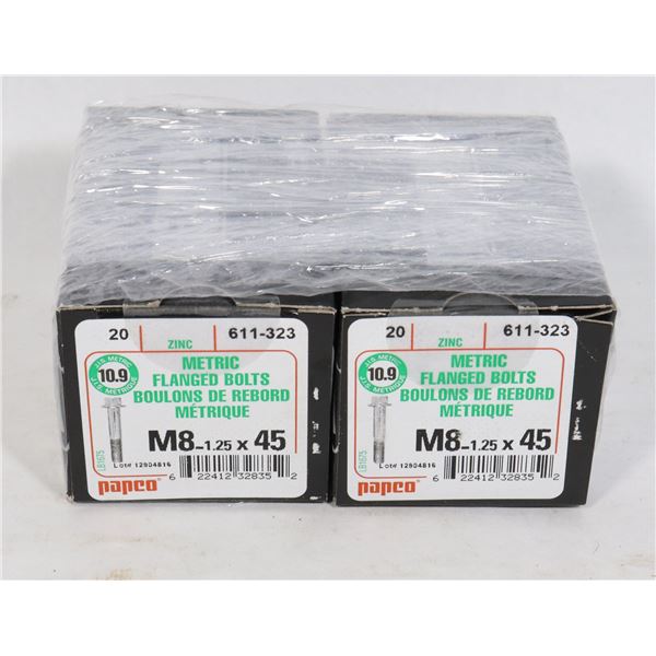 TWO BOXES OF 20 METRIC FLANGED BOLTS