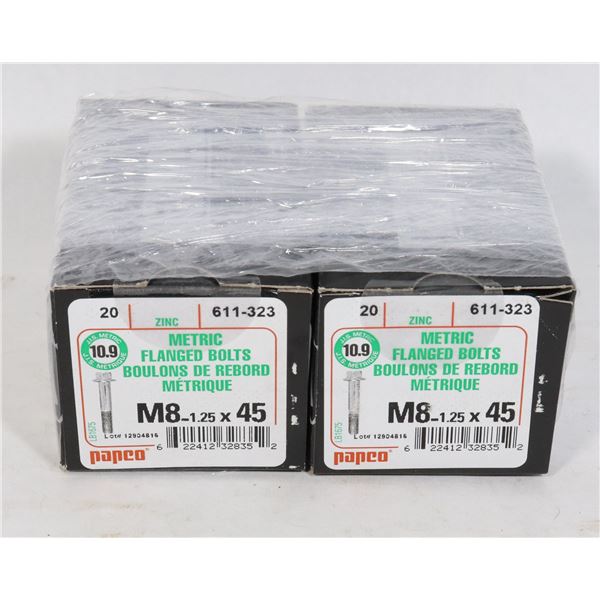 TWO BOXES OF 20 METRIC FLANGED BOLTS