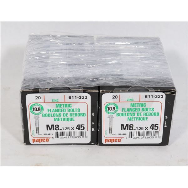 TWO BOXES OF 20 METRIC FLANGED BOLTS