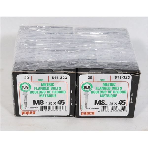 TWO BOXES OF 20 METRIC FLANGED BOLTS