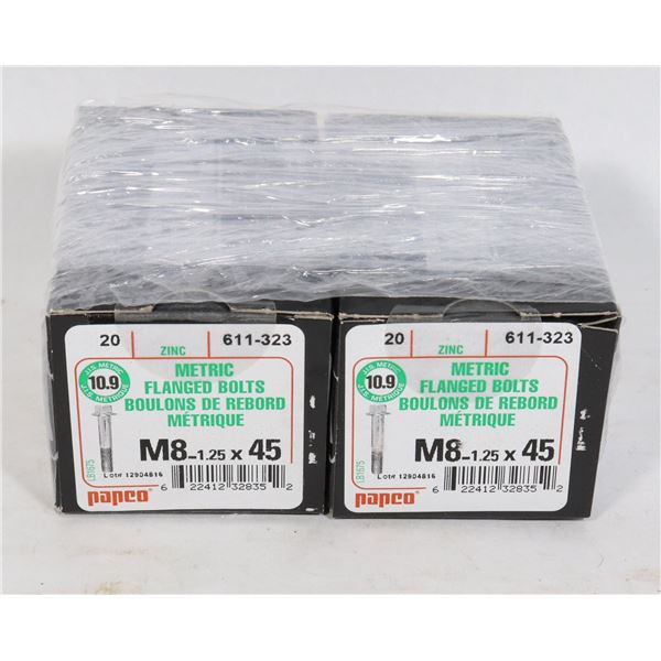 TWO BOXES OF 20 METRIC FLANGED BOLTS