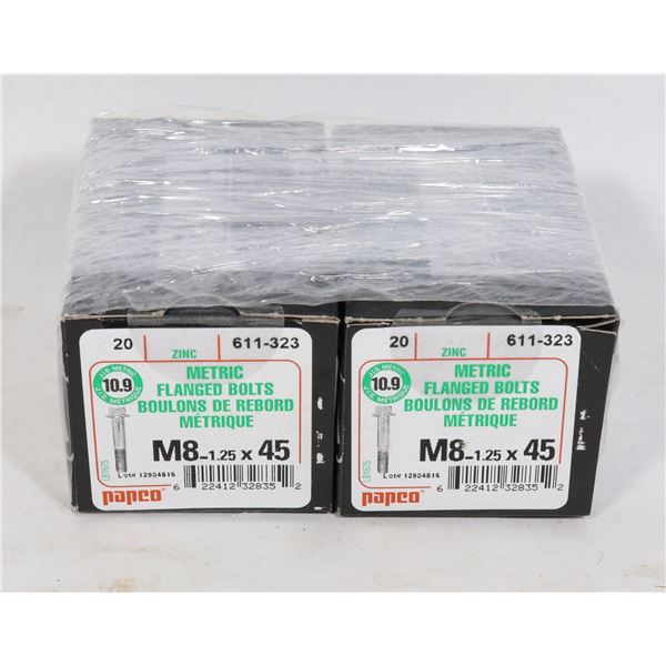 TWO BOXES OF 20 METRIC FLANGED BOLTS
