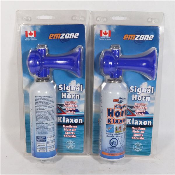 BUNDLE OF 2 EMZONE KLAXON SIGNAL HORNS