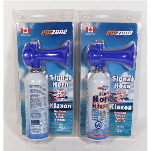 BUNDLE OF 2 EMZONE KLAXON SIGNAL HORNS