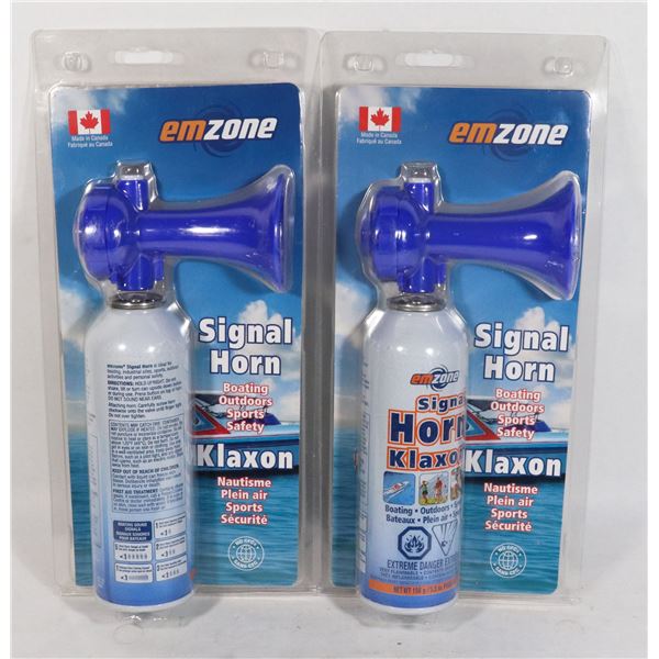 BUNDLE OF 2 EMZONE KLAXON SIGNAL HORNS