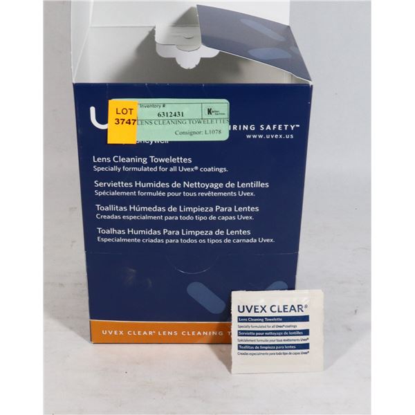 UVEX LENS CLEANING TOWELETTES