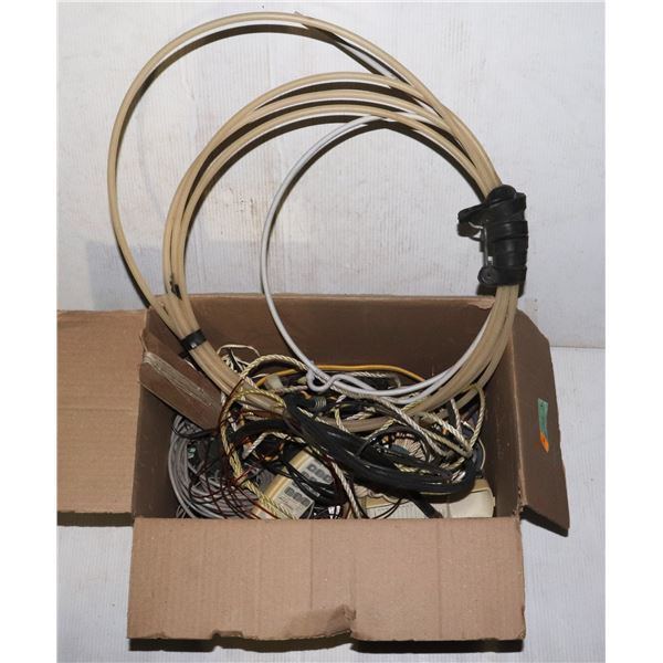 LARGE BOX OF VARIOUS CORDS AND WIRES