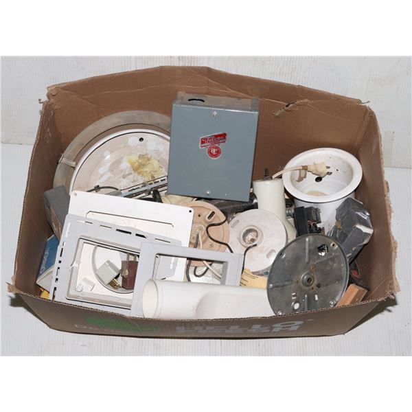 LARGE BOX OF MISC. ELECTRICAL ITEMS