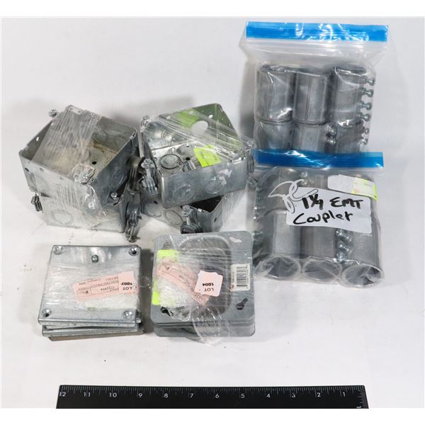 BOX OF ASSORTED ELECTRICAL ITEMS INCLUDING