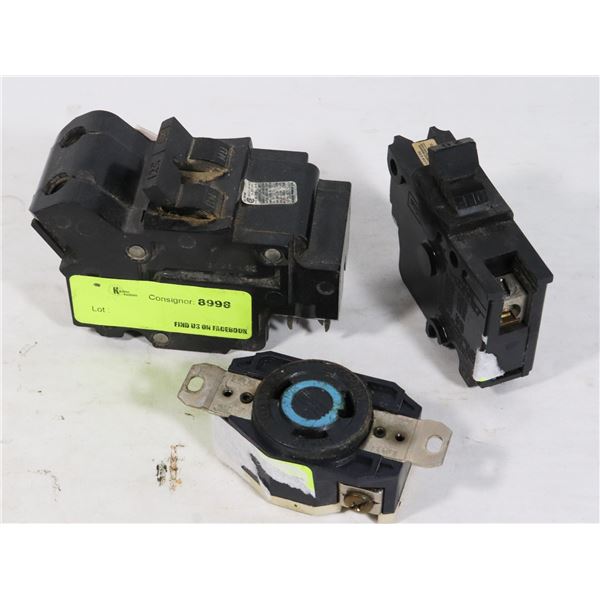 TWO BREAKERS AND SPECIALTY ELECTIRCAL PLUG
