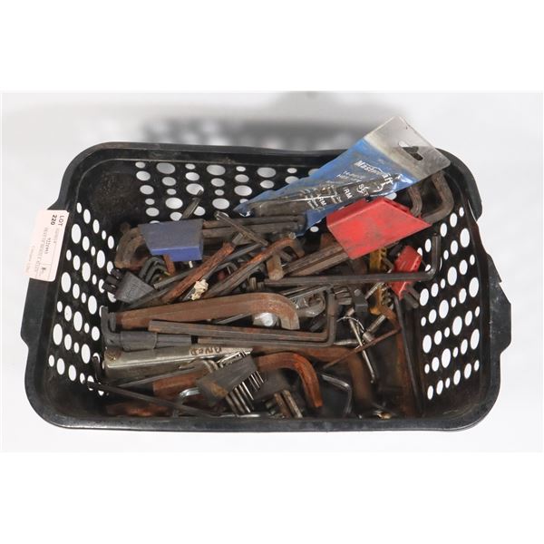 BLACK TRAY OF MOSTLY ALLEN KEYS