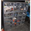 Image 1 : METAL PARTS STORAGE/ SORTER BIN WITH CONTENTS