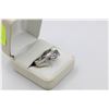 Image 1 : MODERN OVAL SOLITAIRE STYLE PAVE-SET SIDE-