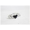 Image 1 : STAINLESS STEEL GOTHIC DEVIL BAT BLACK HEART WING