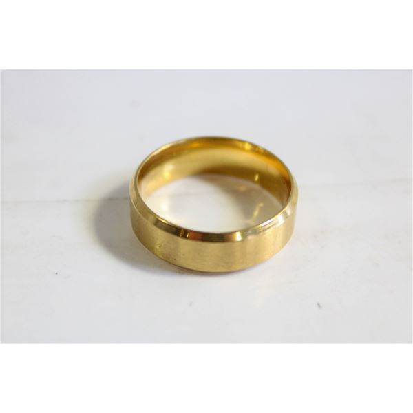 MAN OF STEEL SUPERMAN LOGO RING SZ 8 BLUE