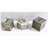 Image 1 : 3 METAL PLATED COIN PIGGY BANK
