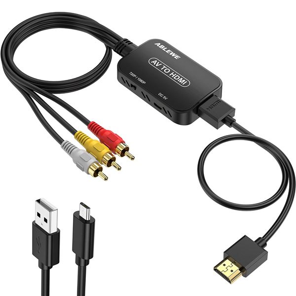 NEW RCA TO HDMI CONVERTER USB POWER CABLE