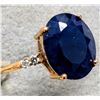Image 2 : BZ2107-5E 10K SAPPHIRE 3.5CT LAB DIAMOND RING