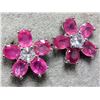 Image 1 : BZ2107-25E SILVER RUBY 4CT EARRINGS