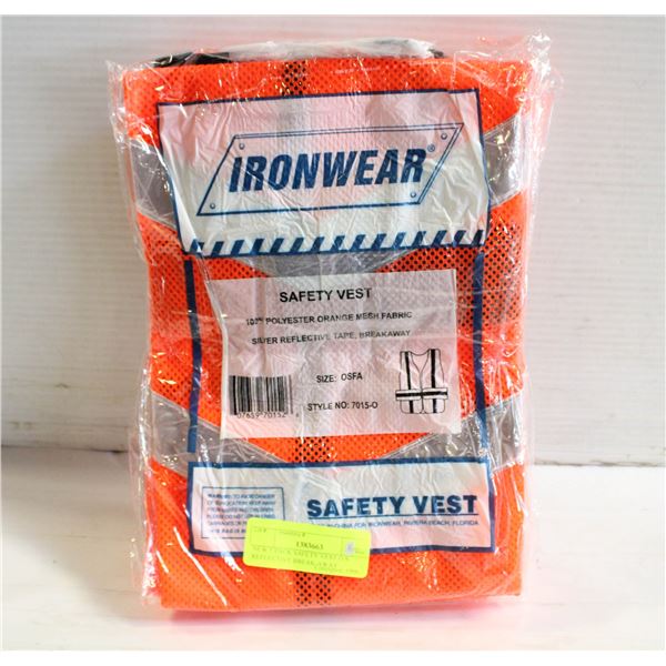 NEW 5 PACK SAFETY VEST O/S REFLECTIVE BREAK-AWAY