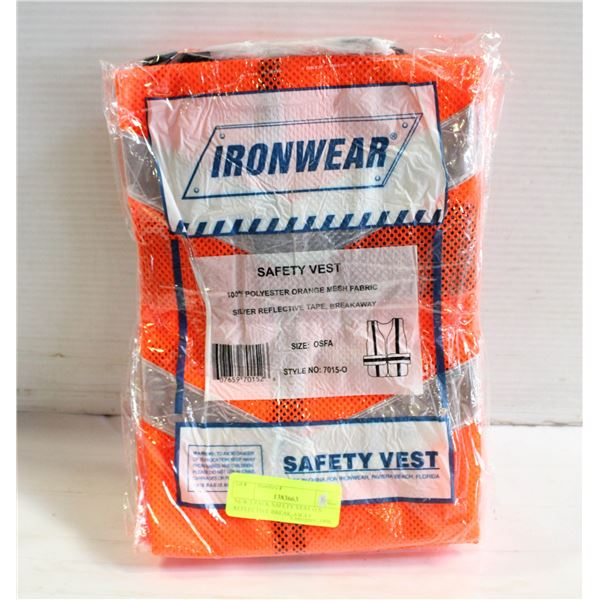 NEW 5 PACK SAFETY VEST O/S REFLECTIVE BREAK-AWAY