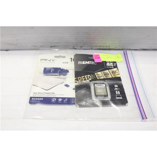 NEW 16 GB USB FLASH DRIVE AND 32 GB FULL HD