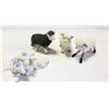 Image 1 : VINTAGE DRESDEN PORCELAIN LAMBS LOT OF 4