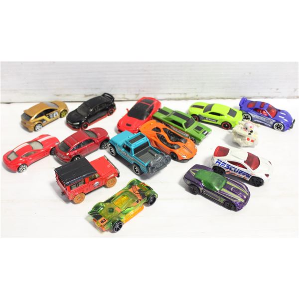 15 HOT WHEELS VEHICLES