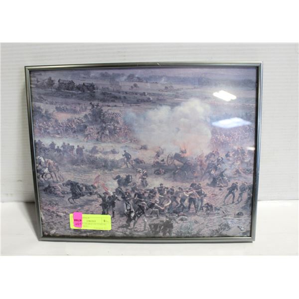 PICKETT'S CHARGE GETTSBURG FRAMED PRINT