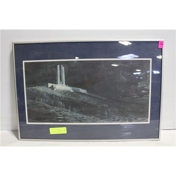 GHOSTS OF VIMY RIDGE PRINT FRAMED WITH GLASS