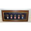 Image 1 : 20TH CENTURY MONARCHS FRAMED COINS AND STAMPS