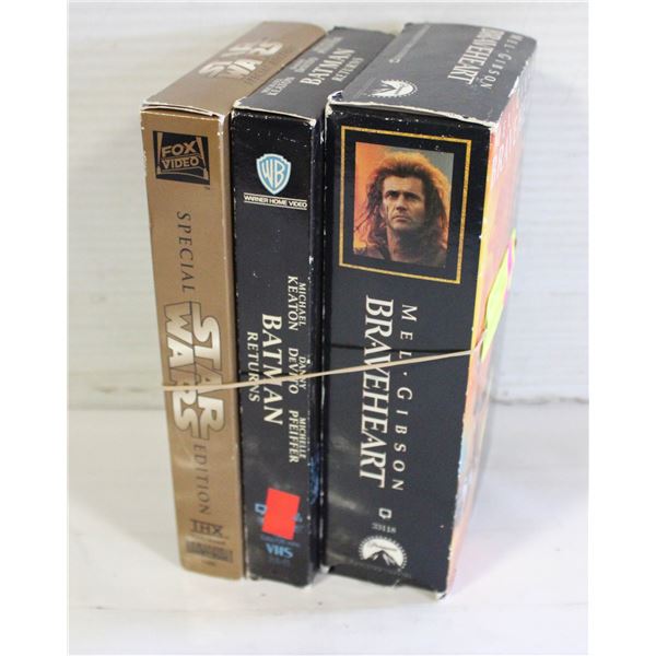 3 VHS MOVIES