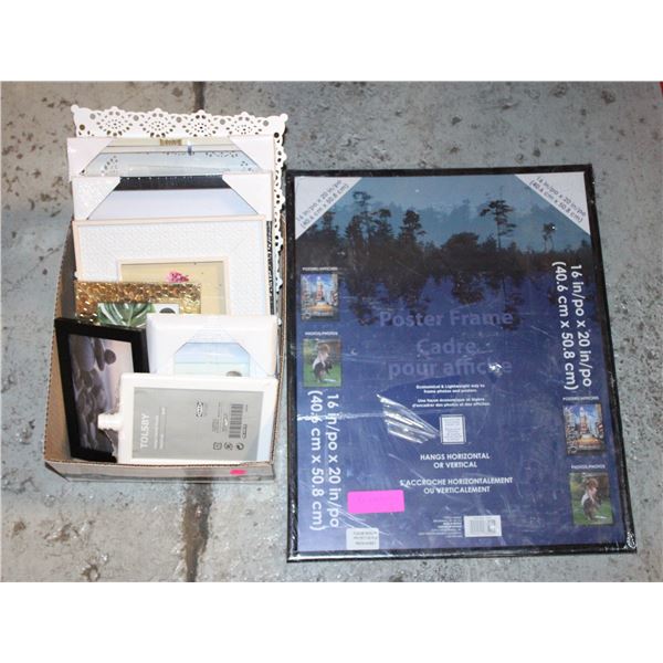10 PHOTO FRAMES (INCLD POSTER FRAME)
