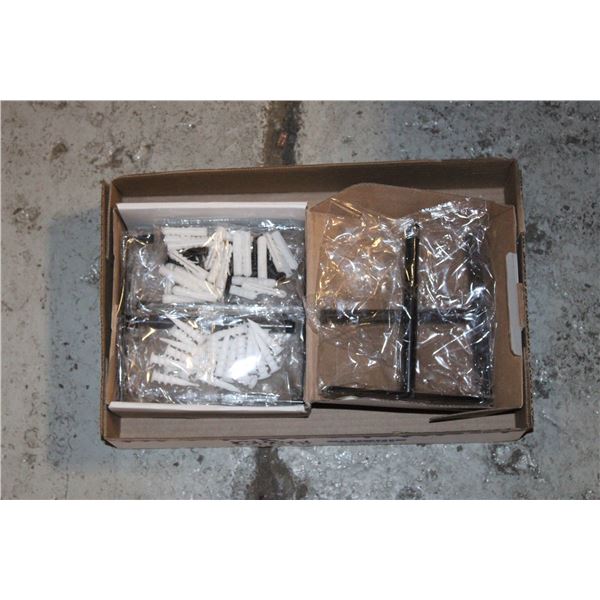 SIX HEAVY DUTY FLOATING SHELF BRACKETS - NEW