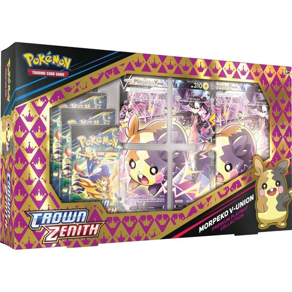 NEW WITH BOX POKEMON CROWN ZENITH MORPEKO V-UNION