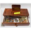 Image 1 : ESTATE VINTAGE VALLET JEWELLERY BOX WITH