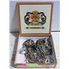 Image 1 : CIGAR BOX FULL OF ESTATE JEWELRY-ESTATE