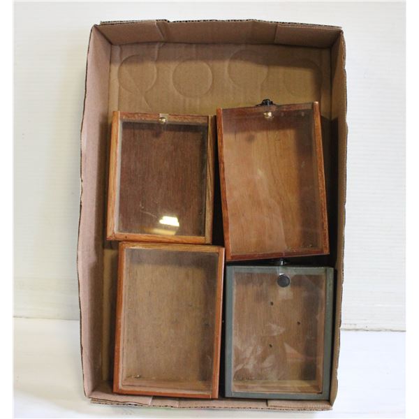 4 VINTAGE STORAGE BOXES