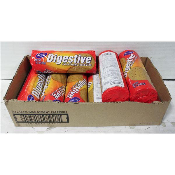 NINE PACKAGES OF BURTONS DIGESTIVE,