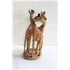 Image 1 : HANDCRAFTED WOOD GIRAFFES FIGURE 12.5" VINTAGE