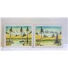Image 1 : 2 CANVAS PAINTINGS (K.RAHNER) 14"X11"