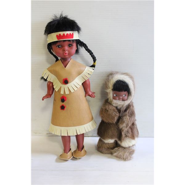 2 VINTAGE NATIVE DOLLS - ESTATE