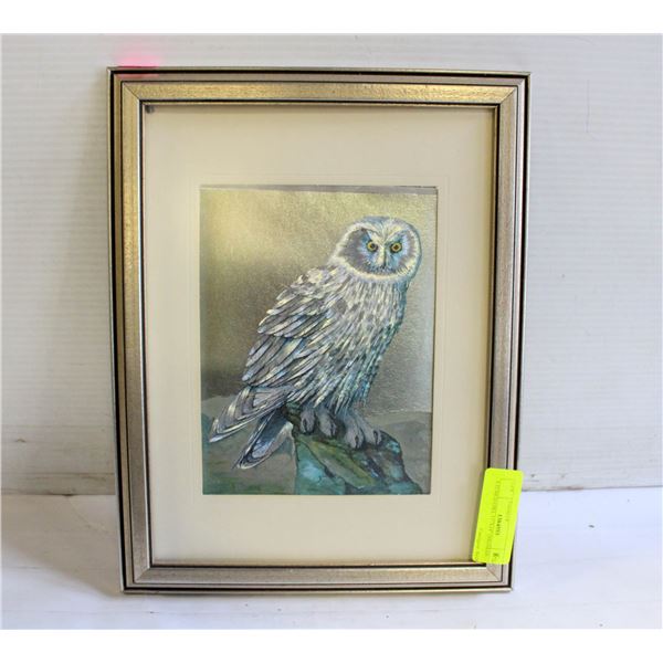 ETCHED OWL 11"X14" (SIGNED)