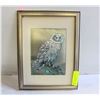 Image 1 : ETCHED OWL 11"X14" (SIGNED)