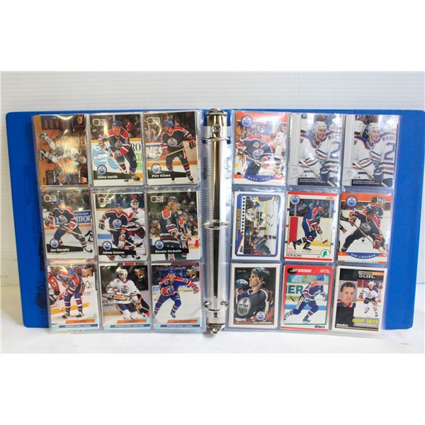 BINDER VINTAGE OILERS COLLECTOR CARDS